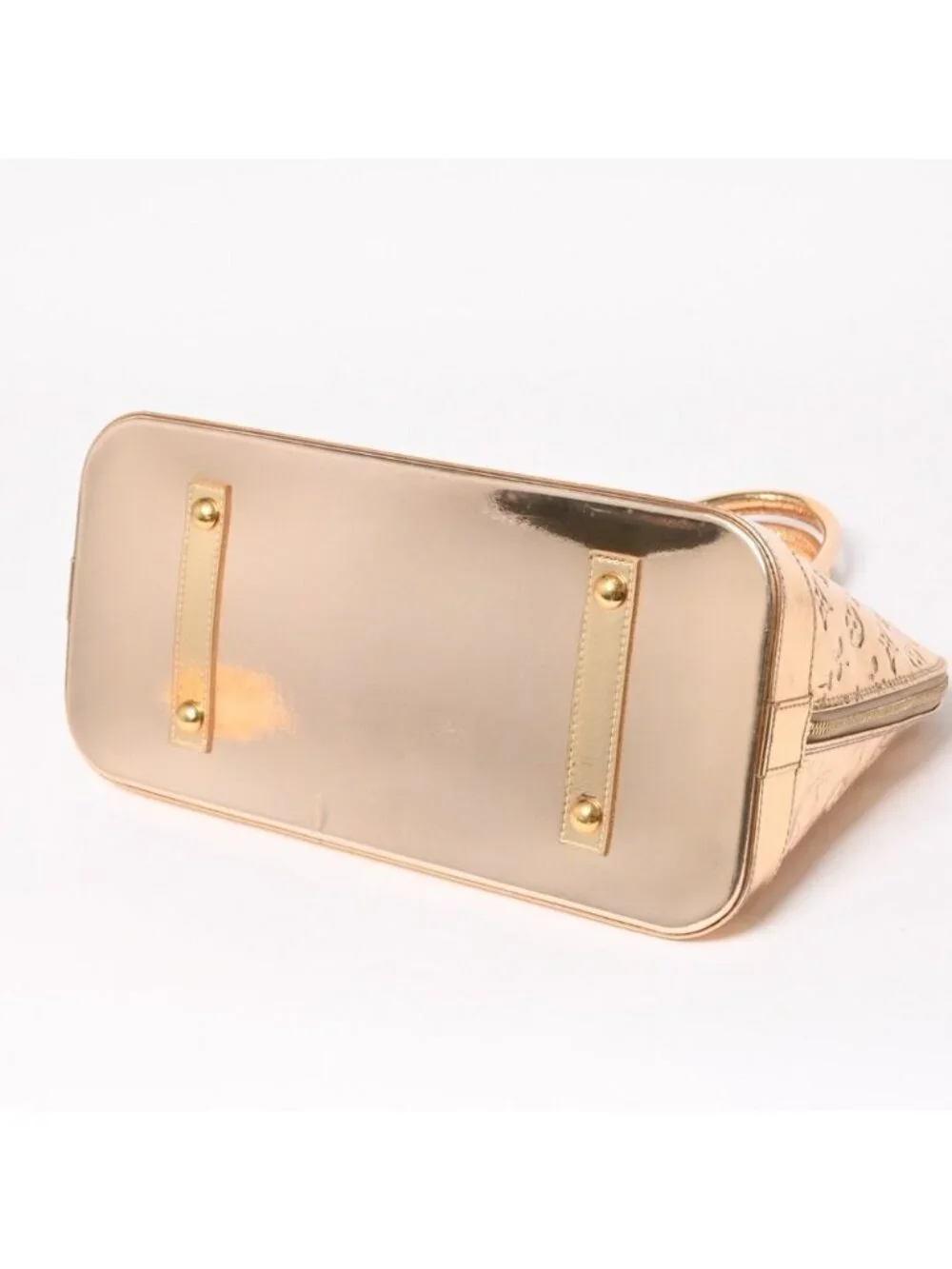 Louis Vuitton Alma GM Handbag Monogram Miroir Gold